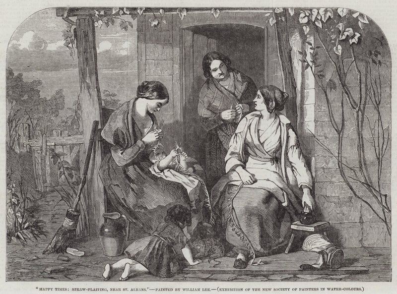 Moments heureux, tressage de paille, près de St Albans - William Lee