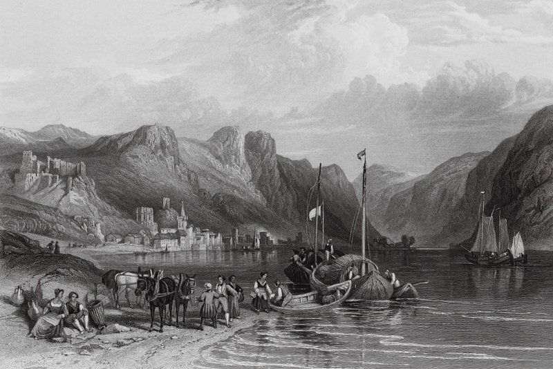 Bacharach, sur le Rhin (gravure) - William Leighton (after) Leitch