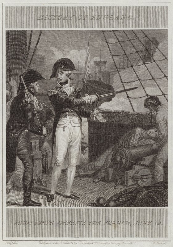 Lord Howe défait les Français - William Marshall Craig