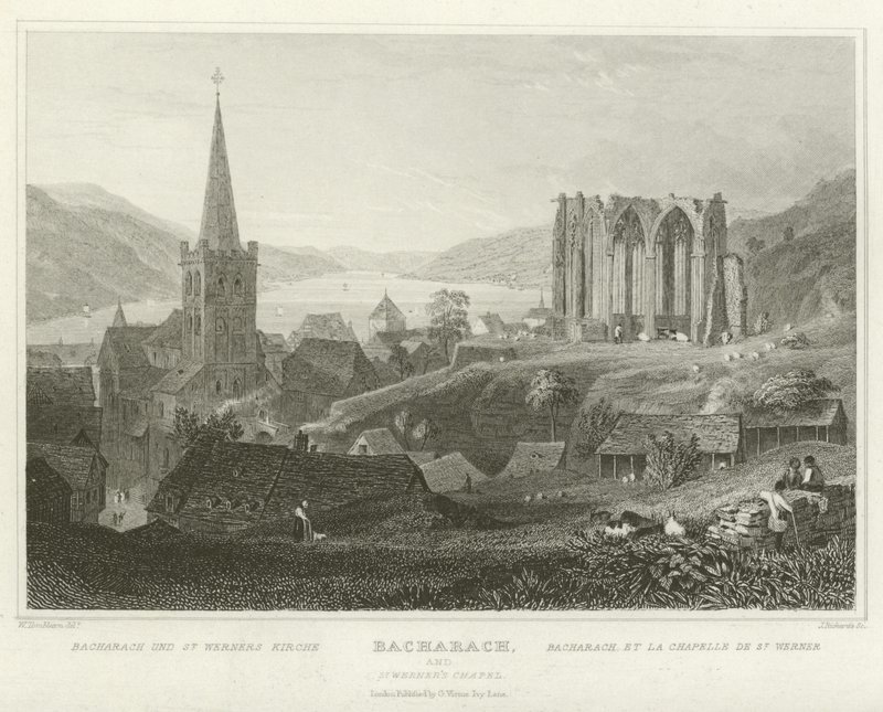 Bacharach et la chapelle Saint Werner - William Tombleson