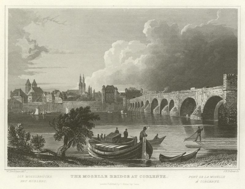 Le Pont de la Moselle à Coblence - William Tombleson