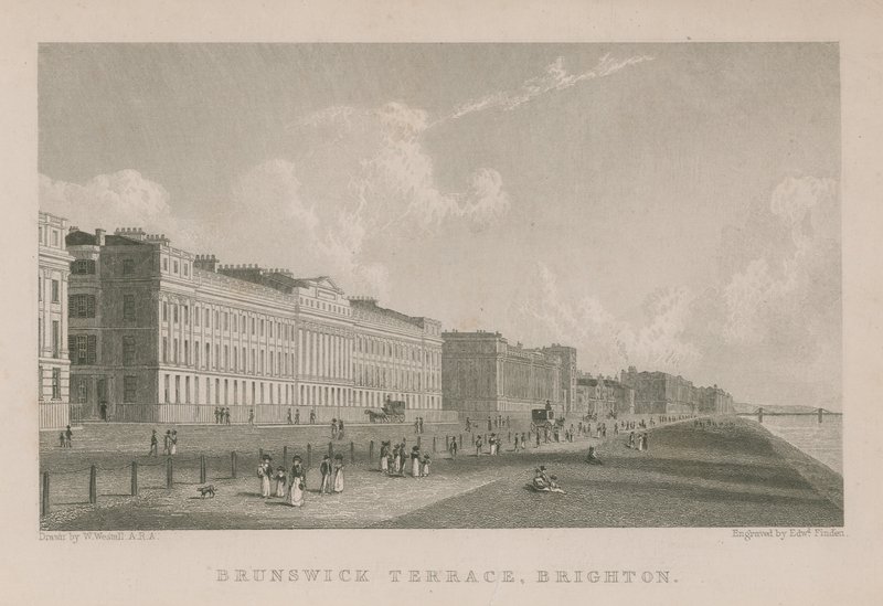 Vue générale de Brunswick Terrace à Brighton - William Westall