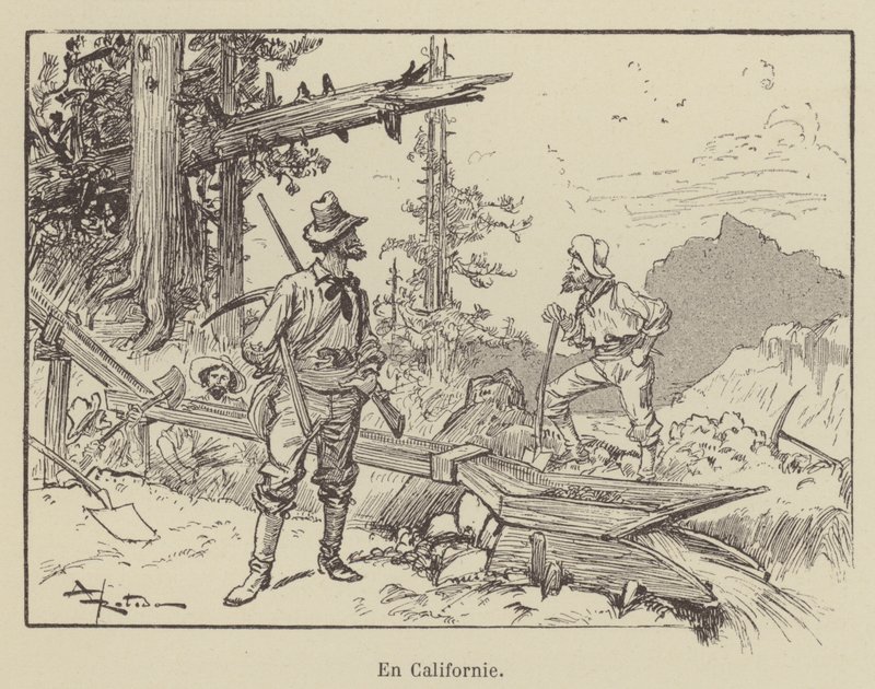 En Californie - after Albert Robida