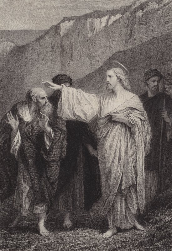 Jésus donne sa charge à Pierre - after Albert Robida