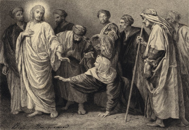 Jésus guérit une femme - after Albert Robida