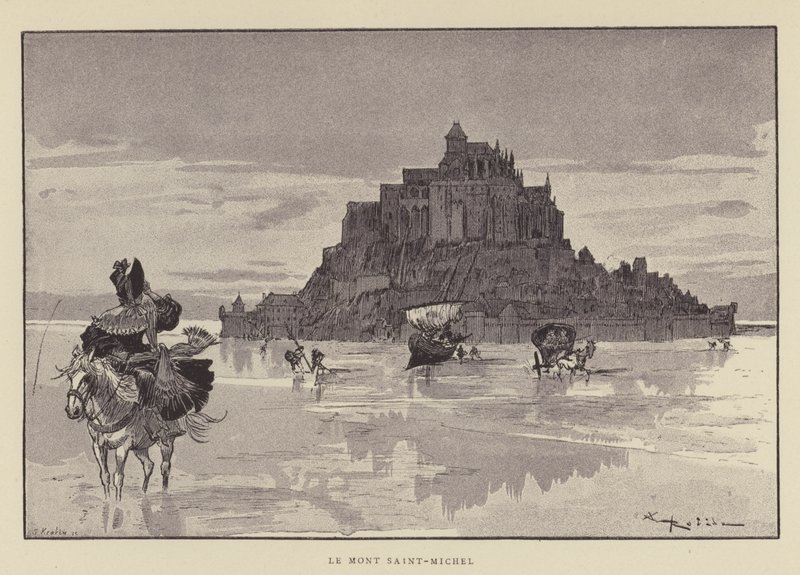 Le Mont Saint-Michel - after Albert Robida