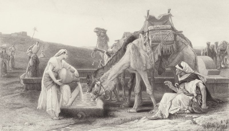 Rébecca et Éliézer - after Alexandre Cabanel