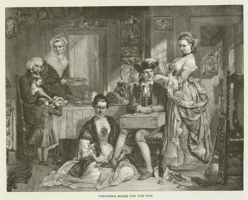 Préparer Moïse pour la foire - after Daniel Maclise