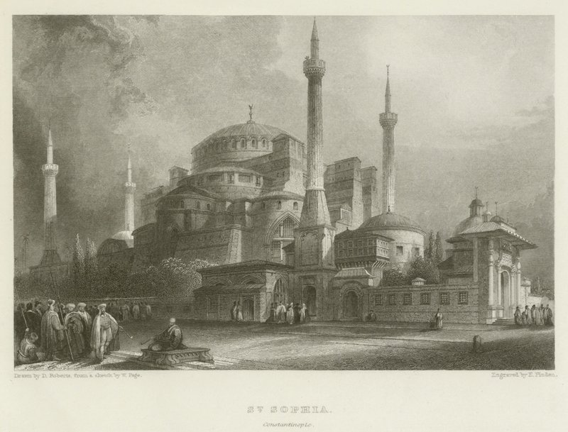Sainte-Sophie, Constantinople - after David Roberts