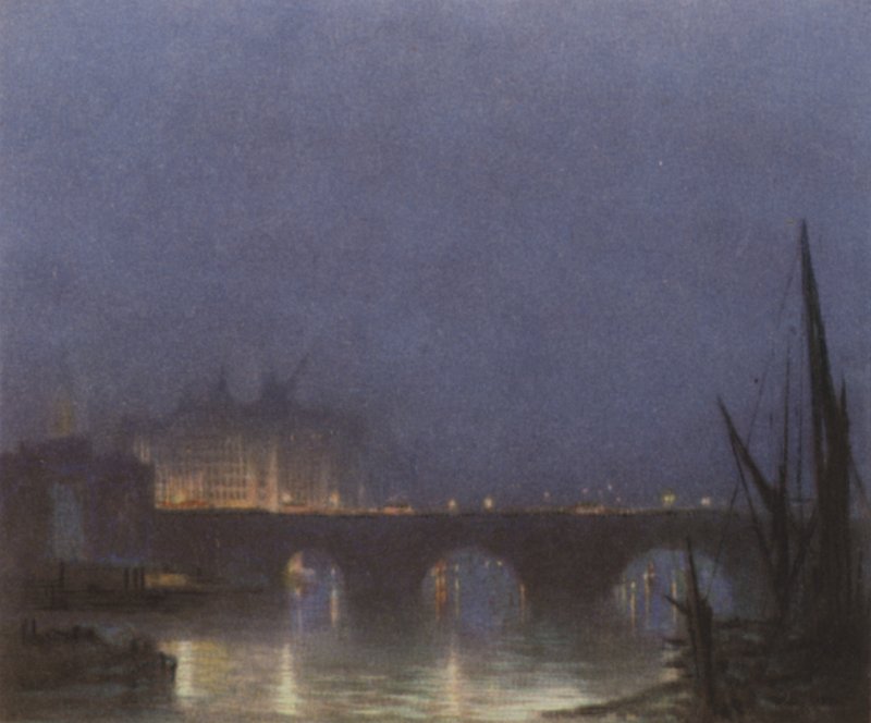 Un nocturne du London Bridge - after Donald Maxwell