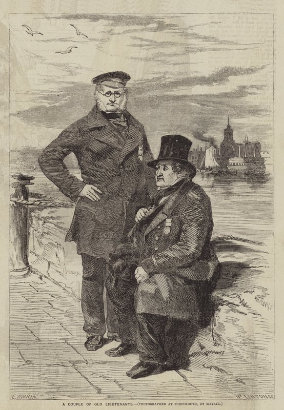 Un couple de vieux lieutenants - after Edmond Morin
