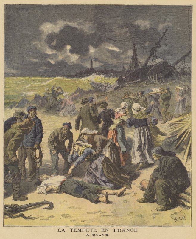 Tempêtes à Calais - after Frederic Theodore Lix