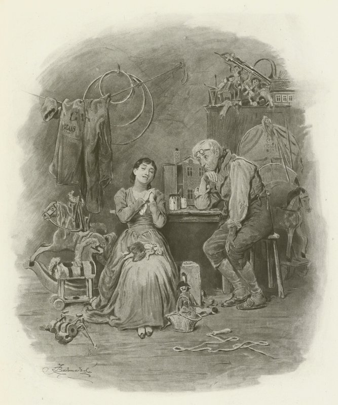 Caleb Plummer et sa Fille Aveugle - after Frederick Barnard