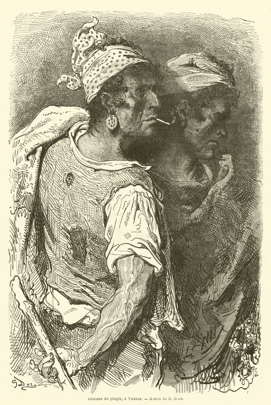 Hommes du peuple, à Valence - Gustave after Dore