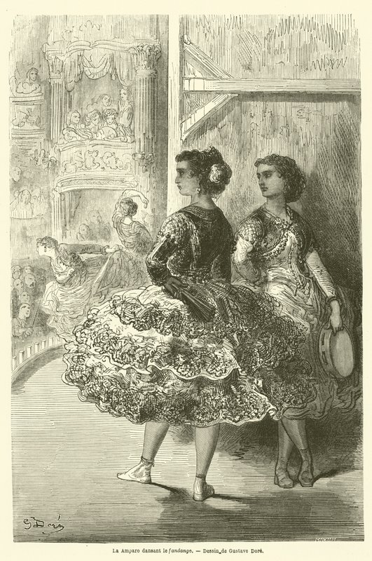 La Amparo dansant le fandango - Gustave after Dore