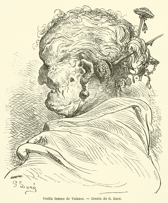 Vieille femme de Valence - Gustave after Dore