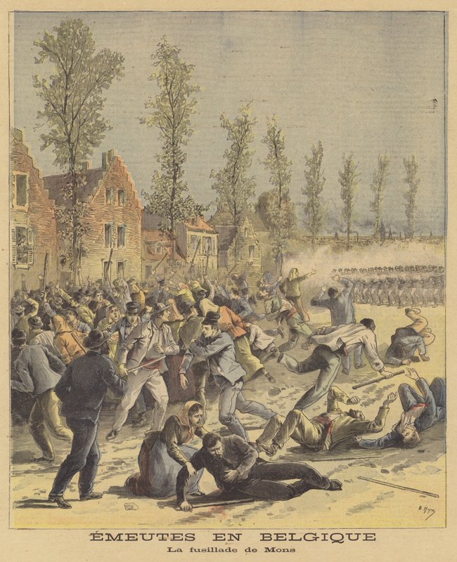 Émeutes en Belgique - after Henri Meyer