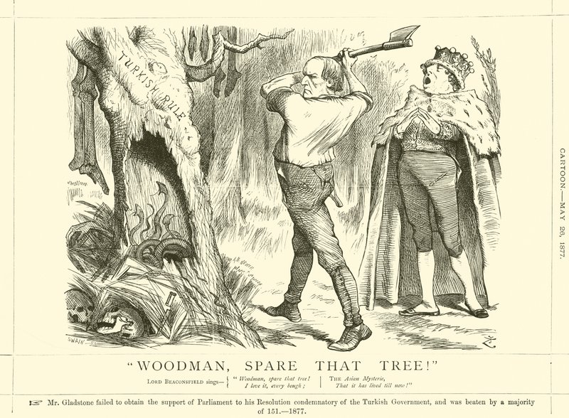 Bûcheron, épargne cet arbre! - after John Tenniel