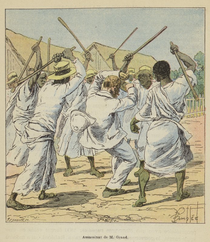 Assassinat de M. Grand - after Louis Charles Bombled