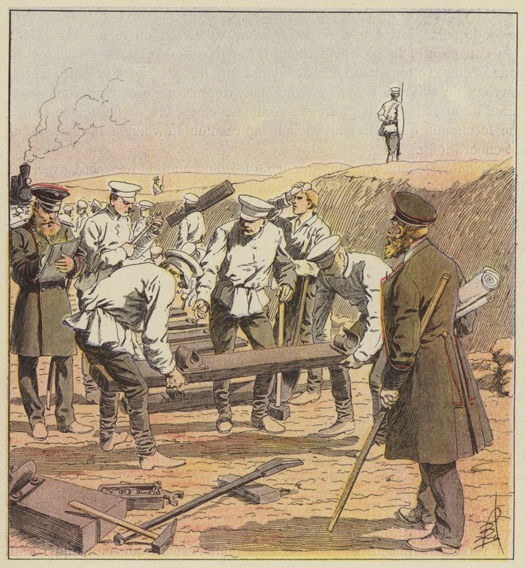 Construction du Transsibérien - after Louis Charles Bombled