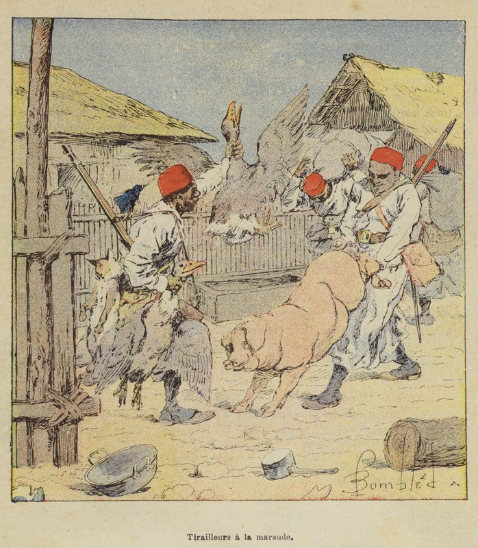Tirailleurs à la maraude - after Louis Charles Bombled