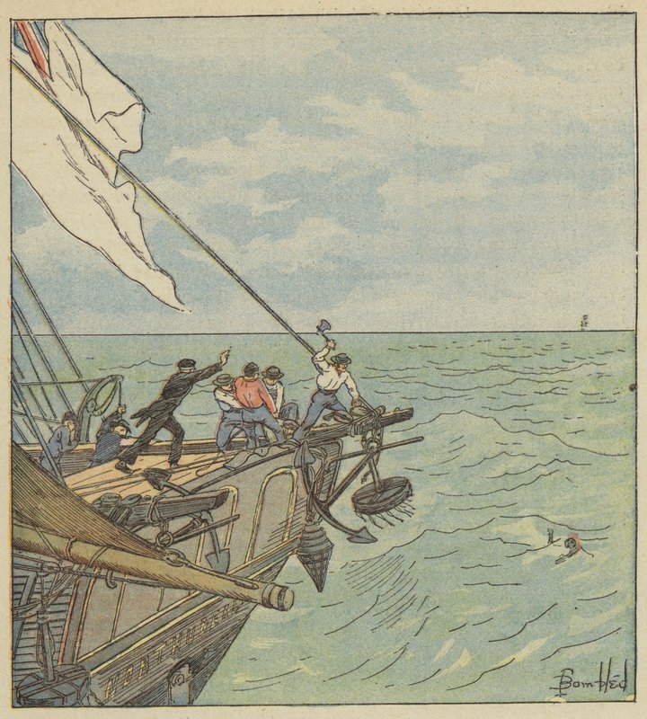 Un homme à la mer - after Louis Charles Bombled