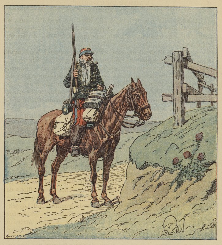 Vedette du 6e hussards - after Louis Charles Bombled