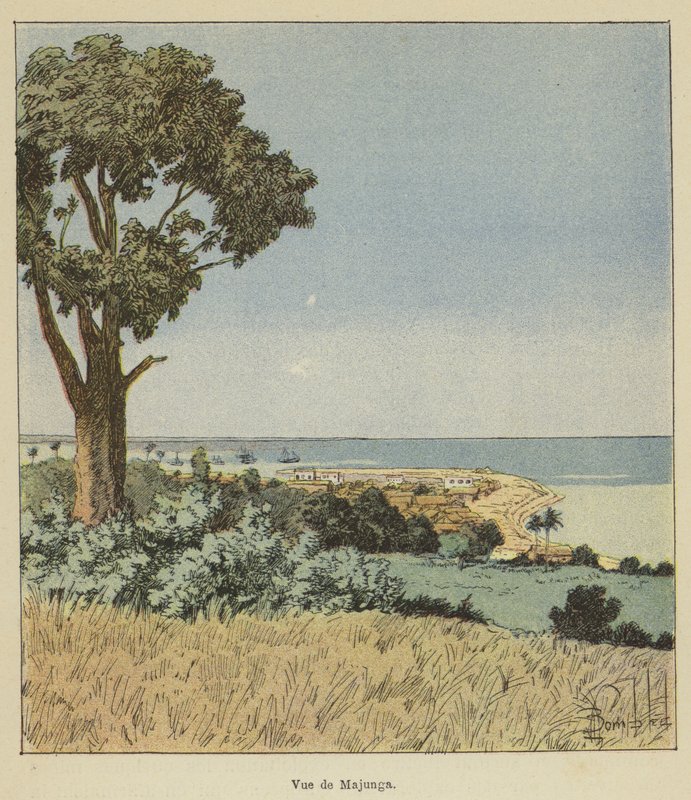 Vue de Majunga - after Louis Charles Bombled