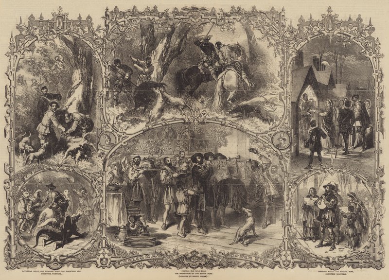 Noël dans les temps anciens - after Myles Birket Foster