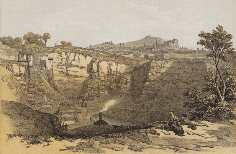 Édimbourg depuis la carrière de Craigleith - after William Leighton Leitch
